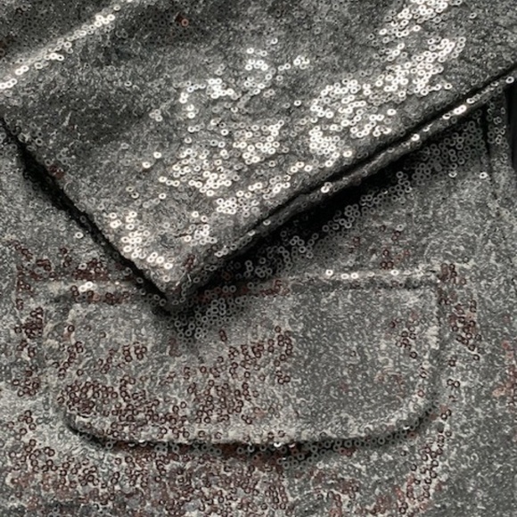 Silver Sequinned relaxed blazer - Medium - Picture 5 of 8
